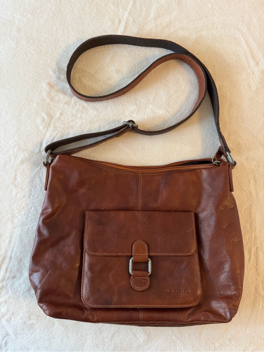 Jack George’s Voyager Collection Brown Leather Hobo Bag